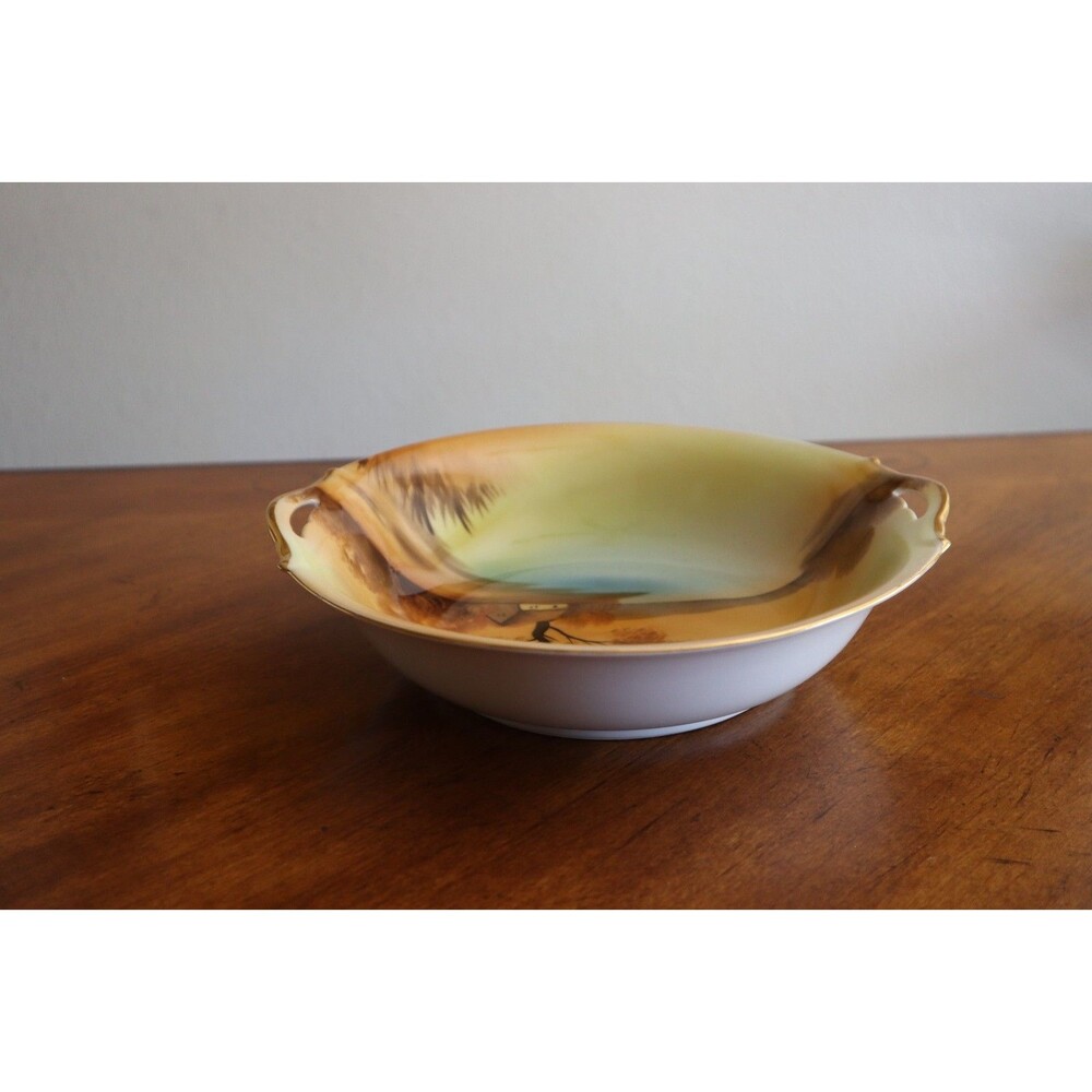 Vtg Noritake China Tree In The Meadow Round Serving Bowl 9.5" Handles Pasta Vege - Picture 10 of 13